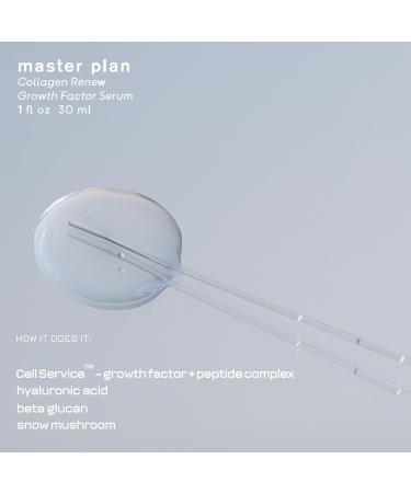 Master Plan Collagen Renew Growth Factor Serum with Clinical Peptide Hyaluronic Acid & Sea Kelp Bioferment - Targets Hyperpigmentation Fine Lines Pores- 1 fl oz - Buy Online on GoSupps.com