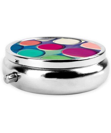 Round Color Palette Pill Box - 3 Compartment Travel Organizer | Portable & Convenient for International Shipping - Buy Online on GoSupps.com