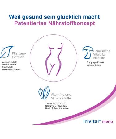 Buy TRIVITAL Meno - Vegan Hormonal Balance & Vitality Supplement | Lactose-Free Gluten-Free 56 Capsules - Buy Online on GoSupps.com