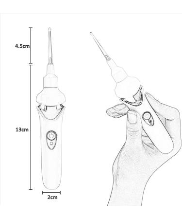 Chargeable LED Earwax Removal Tool | Electric Ear Cleaner for Adults & Kids - Black - Buy Online on GoSupps.com