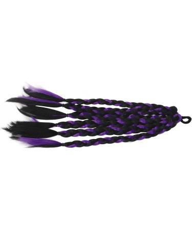 Boxing Braided Hair Extension Boxing Hair Extension Long Safe for Outdoor Use for Women (Balck Purple) - Buy Online on GoSupps.com