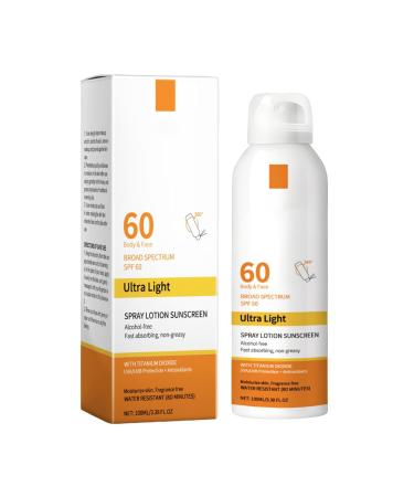 100ml Moisturizing Sunscreen Mist Body Sunscreen Mist Face Sunscreen Spray Mist Waterproof Sunscreen Mist Sun Protection Spray Mist Fast Absorption Sunscreen Spray Camping Sunscreen Mist