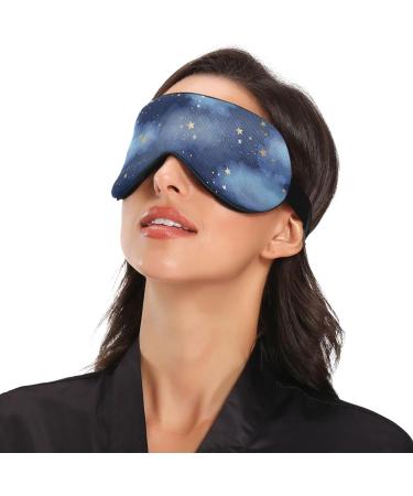 Haskirky Light Blocking Eye Mask - Breathable & Adjustable for Men and Women - Perfect for Travel, Yoga, Meditation, and Office Deep Sleep - Stars and Clouds Design - Buy Online on GoSupps.com