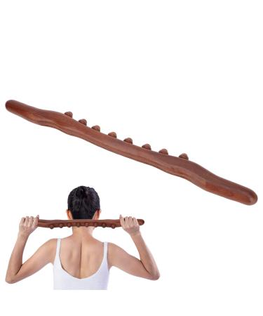 Guasha massage tab made of wood wood Gua Sha Massage Stick 8 pearls Gua Sha massage roller hand drainage relief from fatigue curve design for the fat reconstitution