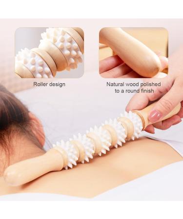 Premium Wood Fascia Roller & Rod - Deep Muscle Relaxation Tool for Legs Neck & Body Care | Gua Sha Massage Essential - Buy Online on GoSupps.com