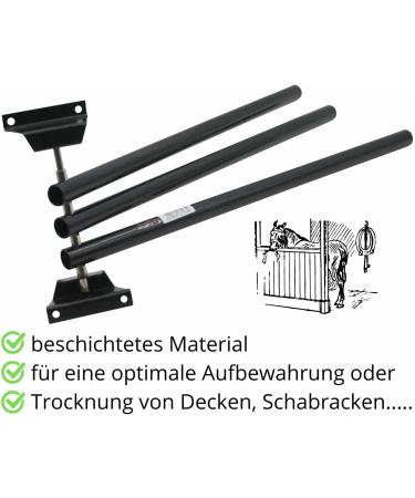 Amesbichler Reitsport AMKA Blanket Holder - 3 Arms Pivoting Black Design | International Shipping Available - Buy Online on GoSupps.com
