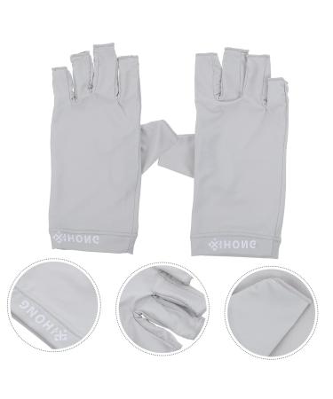 CLISPEED 1 Pair Uv Gloves Summer Beach Gloves Nail Dryer Uv Glove Sun Protective Gloves Uv Protection Gloves Sun Protection Gloves for Women Nail Gel Fabric Manicure Women's 19.5x8cm Light Grey - Buy Online on GoSupps.com
