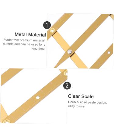 Mipcase Eyebrow Scale Make up Kit Calipers T Tool Eyebrow Drawing Tool Second Generation Eyebrow Shape Set 1 count (Pack of 1) Golden - Buy Online on GoSupps.com
