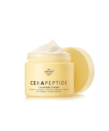 So Natural Powder4room Cera Peptide Cream 2.36 fl oz | Intensive Moisturizing Cream for Dry Skin | Peptide-Enriched Hydration - Buy Online on GoSupps.com