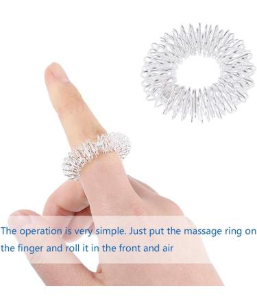 Fanshiontide 12-Piece Acupressure Ring Set | Anti-Stress Rings for Stress Relief & Massage (6 Gold + 6 Silver) - Buy Online on GoSupps.com