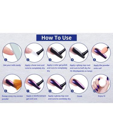 Buy Artdone Chrome Nail Powder Kit - White & Red Pearl Iridescent Aurora Metallic Glitter for Nail Art & Resin Crafts - Perfect Pearlescent Mermaid Pigment Effect - Buy Online on GoSupps.com