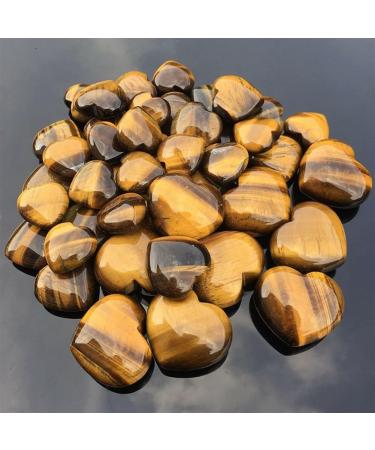 Tiger Eye Quartz Hand Carved Heart Shaped Natural and MineralsHome Decoration 2pcs Can be Used for Full of Texture - Buy Online on GoSupps.com