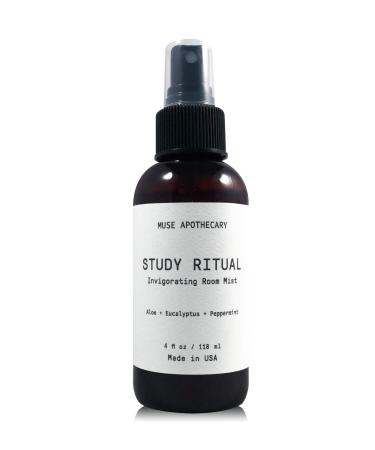Muse Bath Apothecary Study Ritual - Aromatic and Invigorating Room Mist, 4 oz, Infused with Natural Essential Oils - Aloe + Eucalyptus + Peppermint Focus & Awareness 4 Fl Oz (Pack of 1)