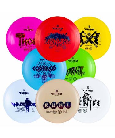 Viking Discs 8-Disc Set in Ground Plastic - Disc Golf Equipment Bulk Set