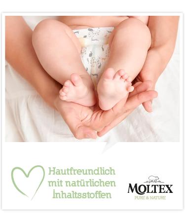 Buy Moltex Pure & Nature Eco Diapers Size 3 Midi - 132 Organic Diapers (4-10 kg) | Monthly Box | Eco-Friendly Shipping Worldwide - Buy Online on GoSupps.com