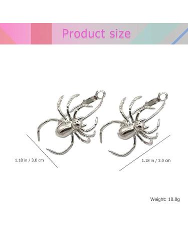 Holibanna Mens Spider Stud Earrings - Gothic Costumes Jewelry for Women - Stainless Steel Ear Clip - Buy Online on GoSupps.com