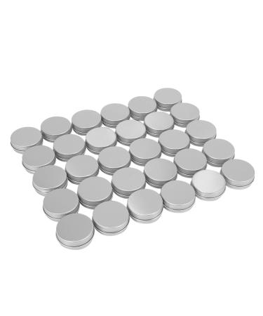 Pack of 30 Round Metal Screw Top Lip Balm Tins (28.3g)
