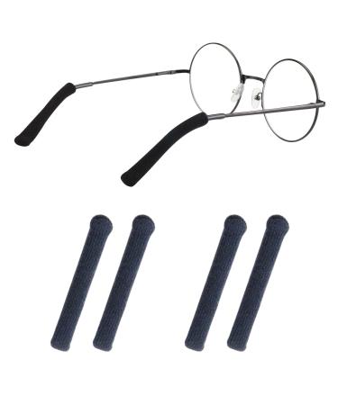 GDNMPAT glasses hangers sleeve cotton fabric soft knitting holder non-slip elastic glasses for glasses 2 pairs blue regular