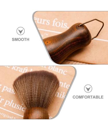 PATKAW Neck Duster Barber Salon Brush Hair Cutting Neck Duster Barber Brush with Hanging Hook with Wood Handle Soft Bristles Stand Up Base - Buy Online on GoSupps.com