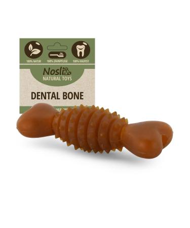 Nosli natural toys dental bone rubber chewing bones for dogs from natural rubber without dyes toys bone dog dog toys bones with knobs dog bone naturus rubber (m) dental bone m - Buy Online on GoSupps.com