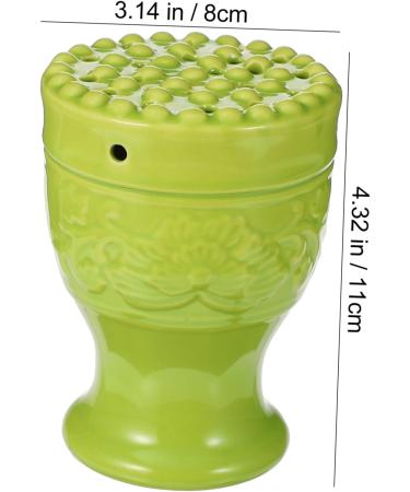 Health Moxibustion Set - Ceramic Double Layer Moxa Burner Scraper Tool & Moxa Cup - Peach Blossom Design for Enhanced Wellness - Buy Online on GoSupps.com