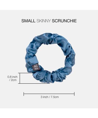Buy Basic Sense Pure Mulberry Silk Hair Scrunchies - Small Pack of 3 for Women & Girls - Blue Assortment - Buy Online on GoSupps.com