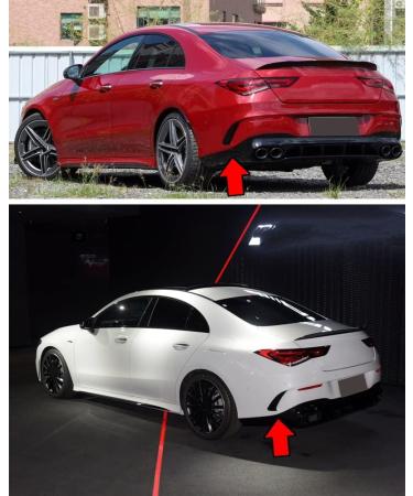 DDJKOG Front Bumper Spoiler Diffusor For Mercedes For Benz CLA C Class C118 CLA180 CLA35 CLA45 CLA200 CLA250 2020 + Rear Bumper Side Canards Splitter Color 1 - Buy Online on GoSupps.com
