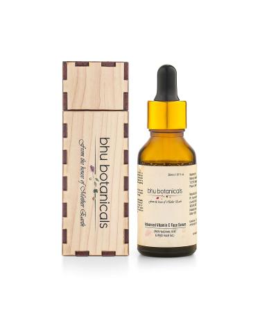 Bh.u Botani.cals5% Advanced Vitamin C Face Serum for Daily Use Highly Stable & Effective for Skin Brightening & Glow with Hyaluronic Acid & Witch Hazel Extract for All Skin 100% Sulphate 30ml