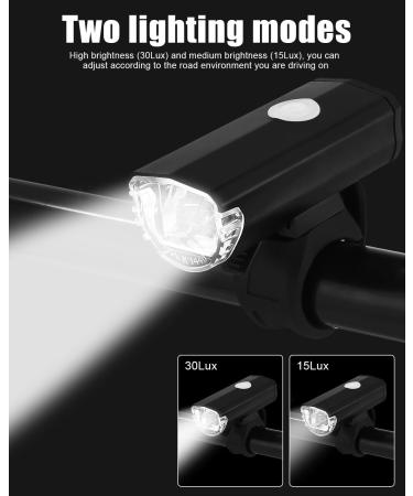 StVZO Approved Bicycle Light Set - Front & Rear IPX4 Waterproof Perfect for Adults & Children - Buy Online on GoSupps.com