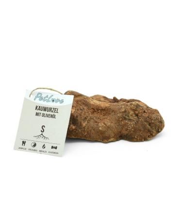 Petlove chewing root for dogs with olive oil 100% natural chewing wood chewing bones with minerals Time tool Dog Size: S (151-300g) For small dogs S - with olive oil