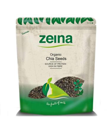Zeina Organic Chia Seeds (1Kg) - Freshly Packed Natural Organic Raw Chia Seeds Source of Protein and Fibre for Vegetarian and Vegan Diets Kosher Approved Chia Seeds 1 count (Pack of 1)