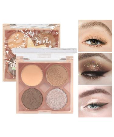 AMY S DIARY Eyeshadow Palette - 4 Colors Glitter Makeup | Waterproof Nude Pink Silver Brown Shimmer Eyeshadow - Buy Online on GoSupps.com