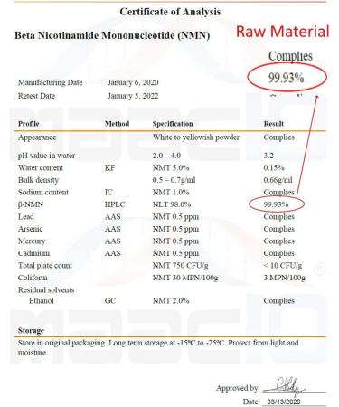 MAAC10 NMN 250mg Capsules - Genuine NAD+ Supplement, Stabilized Form, 30 Capsules - Buy Online on GoSupps.com