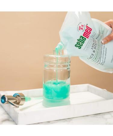 Sebamed Liquid Face and Body Wash Refill Bag - 1 Liter Pouch, pH 5.5 Ultra Mild Cleanser for Sensitive Skin - Buy Online on GoSupps.com