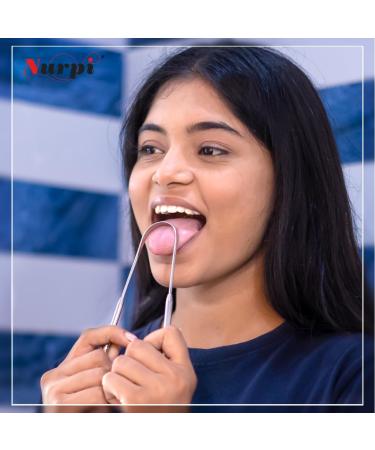 Tongue Scraper for Adults (2 Pack) - 100% Stainless Steel Travel Cases - Reduce Bad Breath & Enhance Oral Hygiene - Buy Online on GoSupps.com