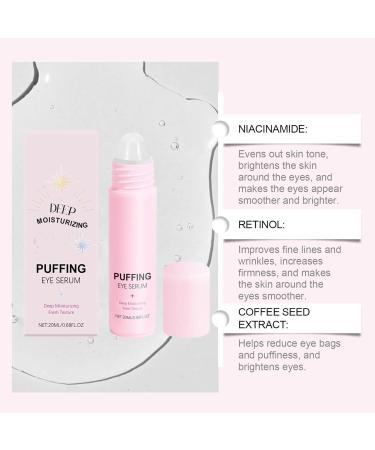 Eye Serum Roller Glow All In Eye Cream with Niacinamide & Peptides for Dark Circles Puffy Eyes Eye Bags Wrinkles - Under Eye Brightener - Eye Roller with Retinol & Niacinamide (2pc ) - Buy Online on GoSupps.com