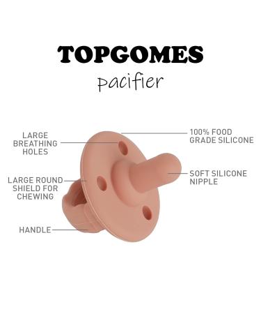 Soother Pacifier 4-Pack - Food Grade Silicone with Handle, 3 Holes for Added Safety, BPA Free (Sage x2 / Ether x2) - Buy Online on GoSupps.com