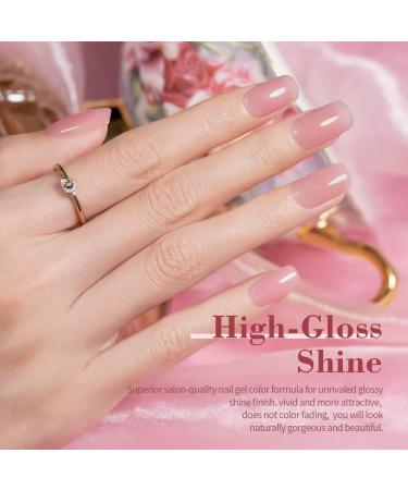RARJSM Nude Gel Polish - Sheer Rose Pink 15ml for French Manicure | LED UV Soak Off Nail Art at Home - Buy Online on GoSupps.com