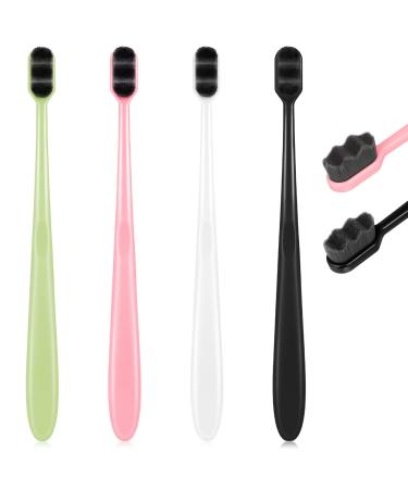4 pieces nano toothbrush soft bristle toothbrush with 20 000 bristles soft micro nano manual toothbrush for fragile gums adult children