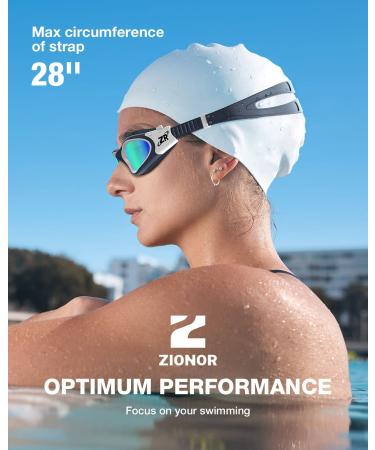 ZIONOR Swim Goggles G1 Polarized Swimming Goggles Anti-Fog for Adult Men Women A0-g1-polarized Mirror Gold Lens - Buy Online on GoSupps.com