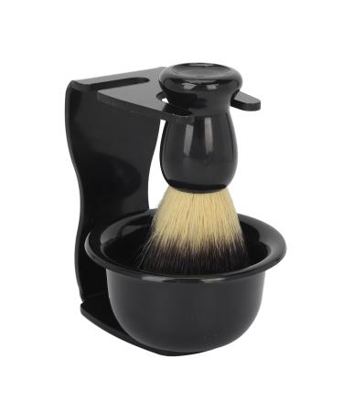 Shaving Brush Kit for Men 3 in 1 Shaving Set Includes Soap Bowl Brush Rack Nylon Hair Beard Grooming Brush Beard Foam Brush Set for Men Close Shave Kit