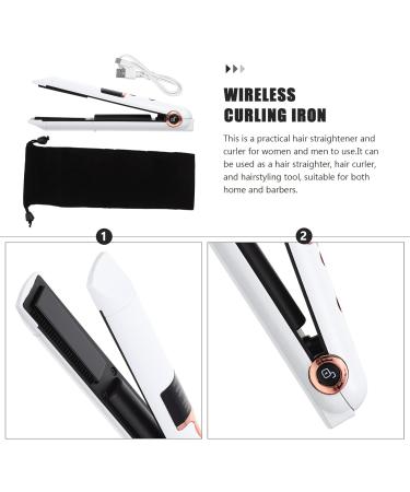FOMIYES Mini Hair Straightener Curling Iron Professional Styling Tools Straightener Curler Wireless Hair Curler Major White - Buy Online on GoSupps.com