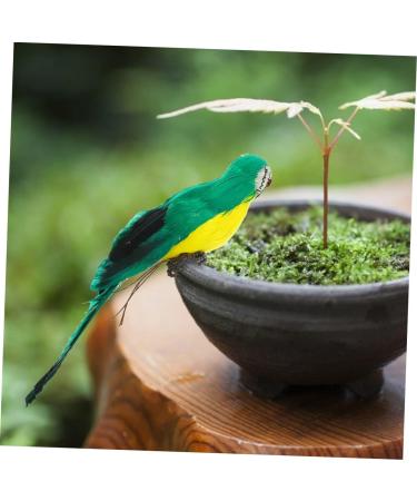 TOYANDONA 5pcs Ornament Bird Artificial Vivid Feathered Green Statue for Supply Figure Home Lifelike 20x5cmx5pcs Greenx5pcs - Buy Online on GoSupps.com
