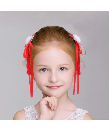 7 Pairs New Year Hairpin Hair Clip for Women Cute Hair Pins Chinese New Years Hair Clips Cheongsam Hair Accessories New Year Headwaer Kids Miss Pompom Fabric Chinese Style - Buy Online on GoSupps.com