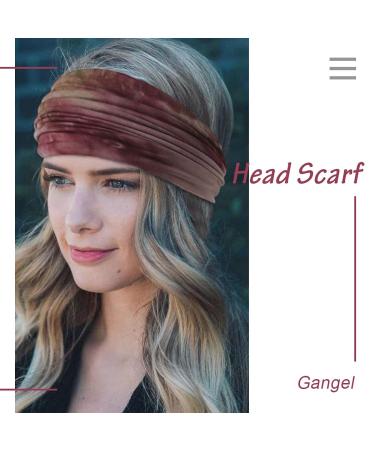 Gangel Tie Dye Headbands - Wide Boho Turban Head Wraps for Women and Girls (Pack of 4) - Buy Online on GoSupps.com