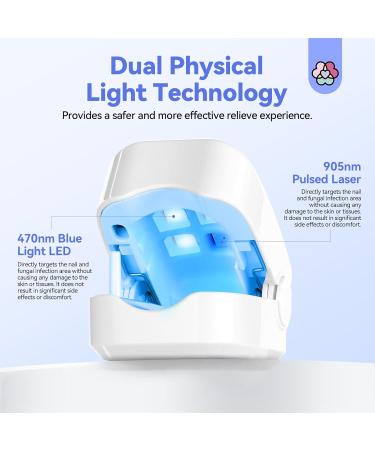 SAVILAND Nail Fungus Cleaning Light - Extra Strength 905nm Infrared & 470nm Blue Light Remover for Toenail Fungus & Ingrown Nails - Home Nail Salon Solution - Buy Online on GoSupps.com