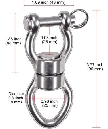 SELEWARE Silent Bearing Swing Swivel  360 Rotational Device Hanging Accessory with Removeable Buckle for Tree Swing  Hammock Chair  Climbing Rope  Yoga  Kids Swing Swivel 1200LB Capacity Swivel - Style A - Buy Online on GoSupps.com