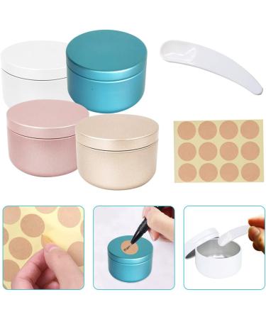 12 pcs Aluminum Jar Candle Cans - 50ml Travel Cream Tins with Lid & Stickers for Lip Balm & Cosmetics - Buy Online on GoSupps.com