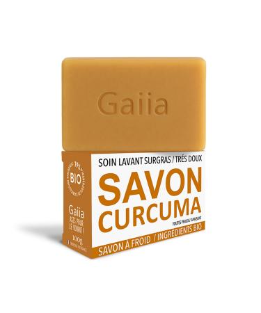 Gaiia Gaiia - Organic turmeric soap Surgras and glycerin cold saponified body and face. 100 gr.