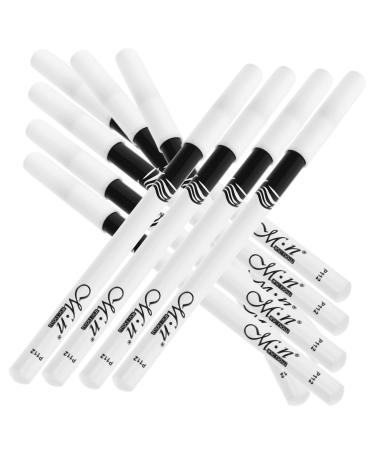 VINTORKY 20 Pcs Lying Silkworm Eyeliner Glitter Eyeliner Waterproof Eye Liner Pencil Gel Wooden Pole White